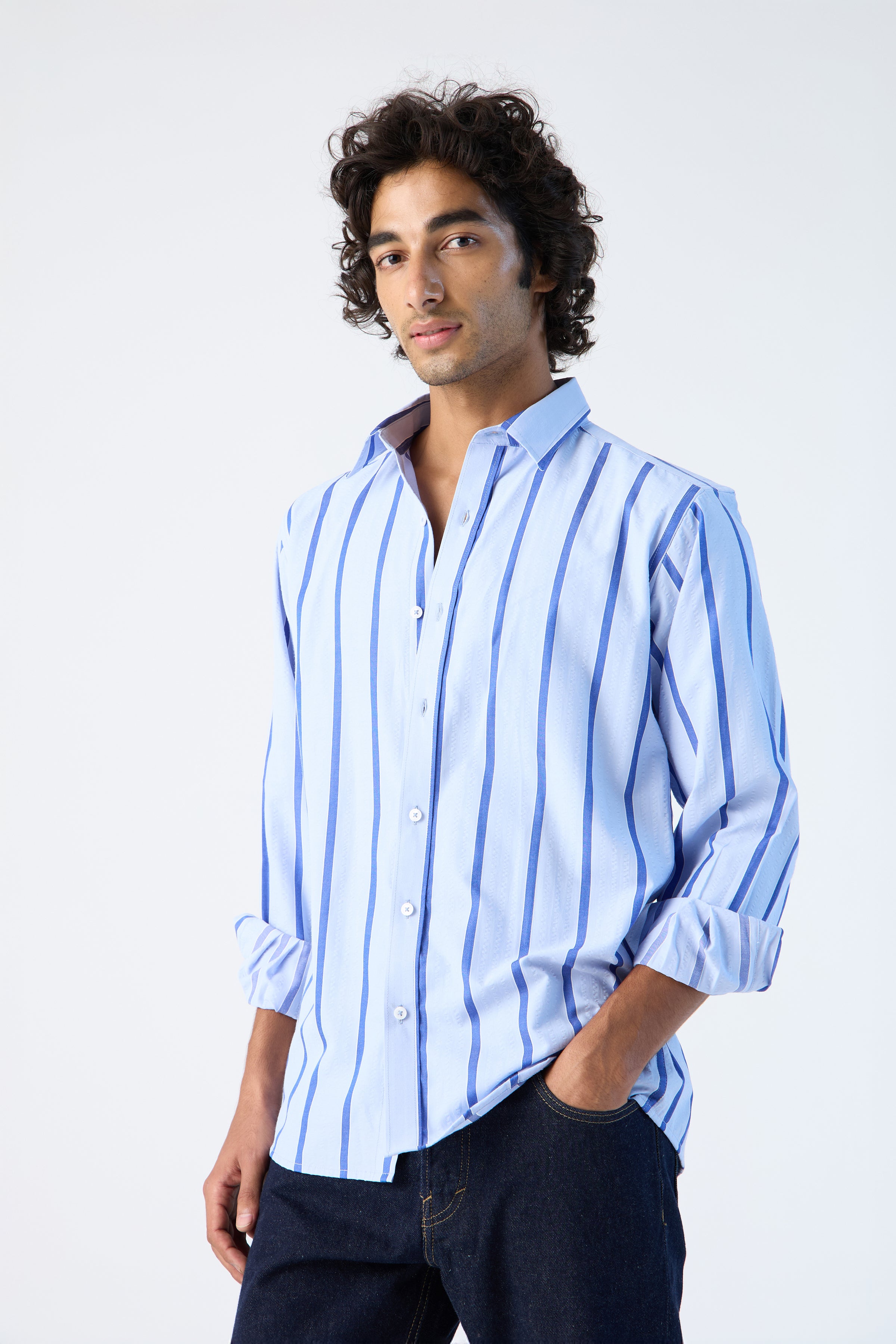 CLASSIC SEERSCUKER STRIPE SHIRT