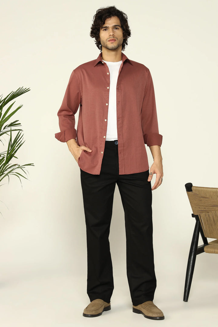 REGULAR FIT COTTON TROUSERS BLACK - CRAIG