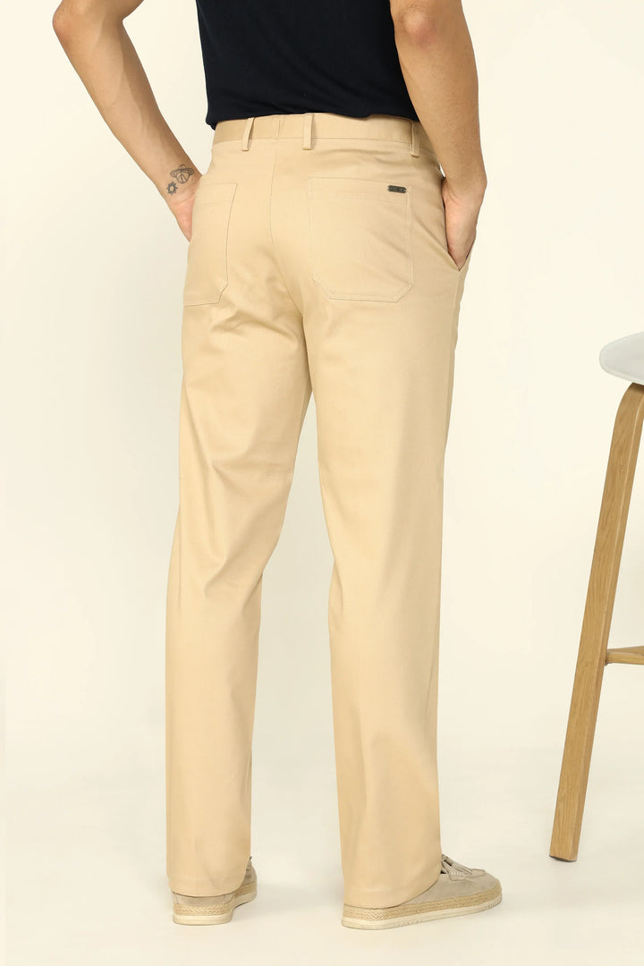 STRAIGHT FIT COMFORT CHINOS BEIGE - CRAIG