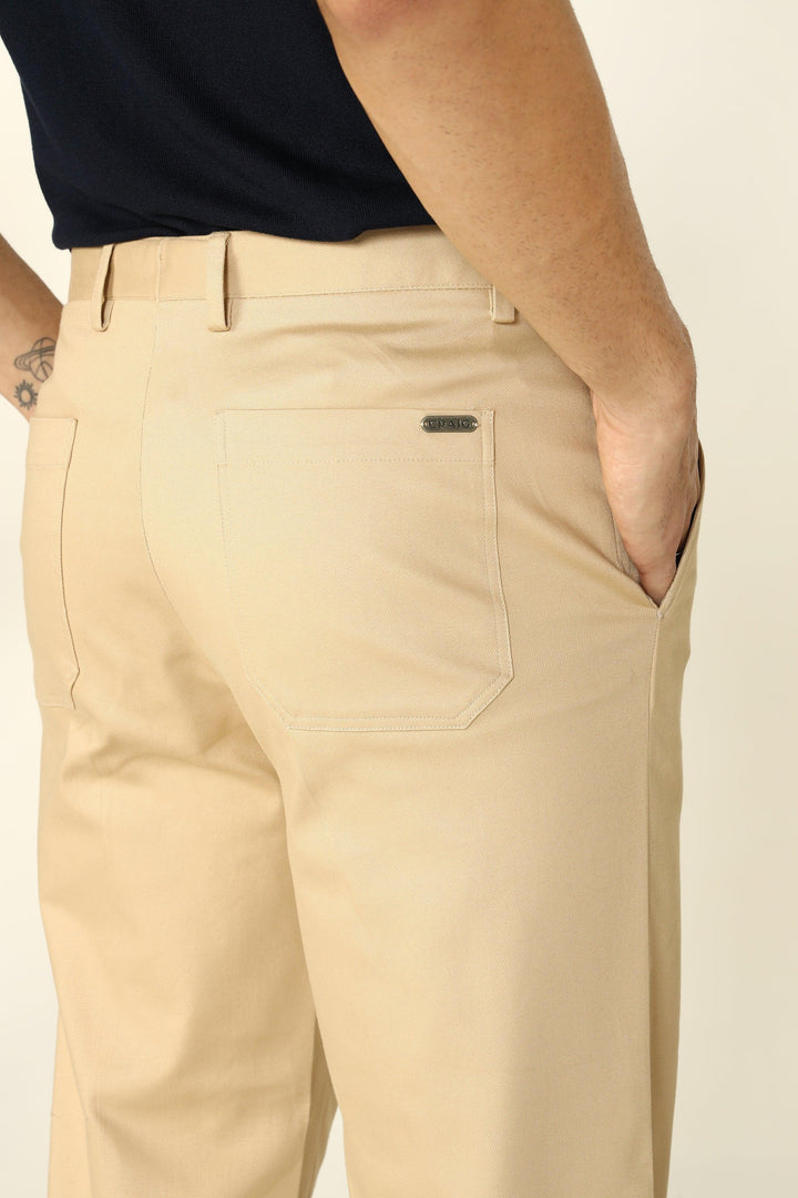 STRAIGHT FIT COMFORT CHINOS BEIGE - CRAIG