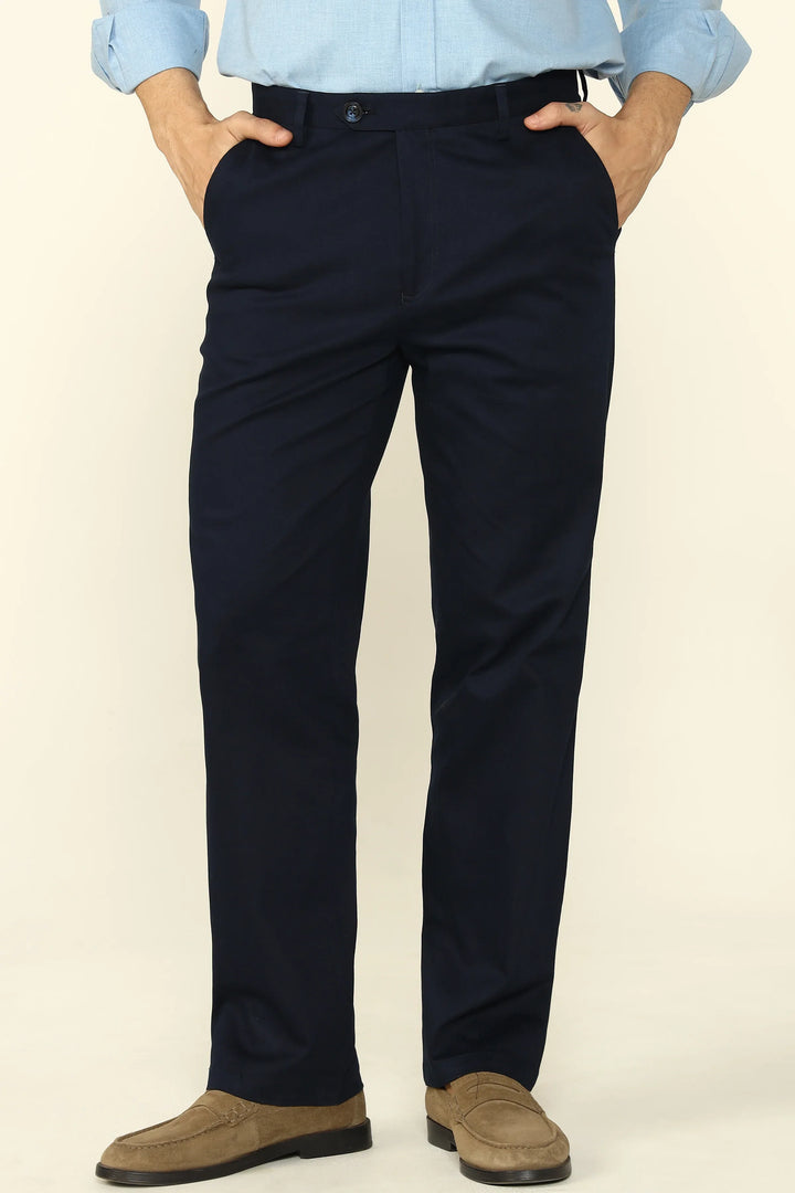 STRAIGHT FIT COMFORT CHINOS NAVY - CRAIG